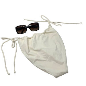 Good American Tiny Ties Swim Bottom Ivory Size 4